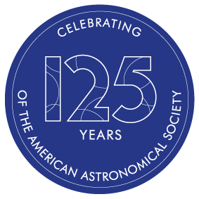 Celebrating 125 Years of the AAS: 1899 – 2024 badge.